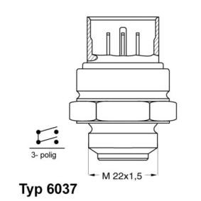 Temperaturschalter, Kühlerlüfter 6037.87D