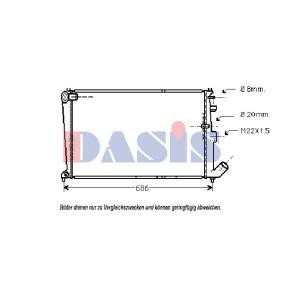 Achetez des Radiateur du moteur AKS DASIS 060280N à prix pour 101,36 €