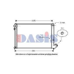 Achetez des Radiateur du moteur AKS DASIS 060930N à prix pour 74,14 €