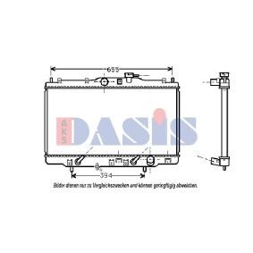 Achetez des Radiateur du moteur AKS DASIS 100020N à prix pour 73,76 €