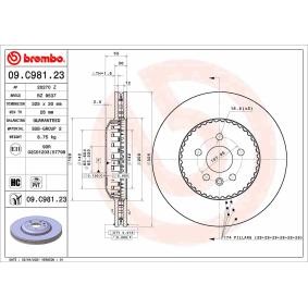 Compre Discos de travão de BREMBO online para Range Rover Evoque (L551) a preços moderados
