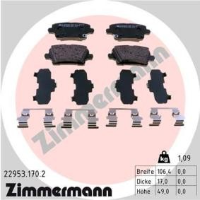 Acquista Kit pastiglie freni da ZIMMERMANN 22953.170.2 a buon mercato per soli 60,52 €