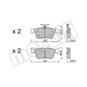 Acquista Kit pastiglie freni da METELLI 22-1040-2 a buon mercato per soli 37,02 €