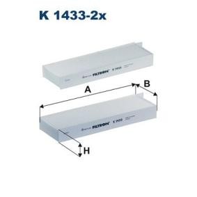 Kjøp Kupefilter av FILTRON K 1433-2x til den lave prisen 148,39 NOK
