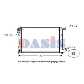 Achetez des Radiateur du moteur AKS DASIS 160042N à prix pour 75,94 €