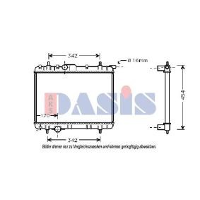 Achetez des Radiateur du moteur AKS DASIS 160098N à prix pour 54,12 €