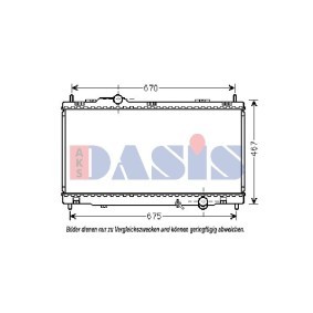 Achetez des Radiateur du moteur AKS DASIS 210225N à prix pour 85,11 €