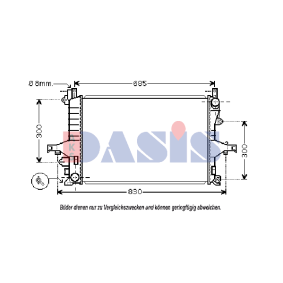Achetez des Radiateur du moteur AKS DASIS 220015N à prix pour 235,69 €