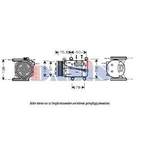 Achetez des Compresseur de climatisation AKS DASIS 850566N à prix pour 249,17 €