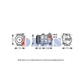 Achetez des Compresseur de climatisation AKS DASIS 851604N à prix pour 276,55 €