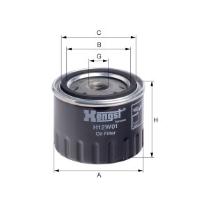Ölfilter von HENGST FILTER H12W01
