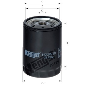 Comprar Filtro de aceite de HENGST FILTER H20W10 a bajo precio de 20,56 €