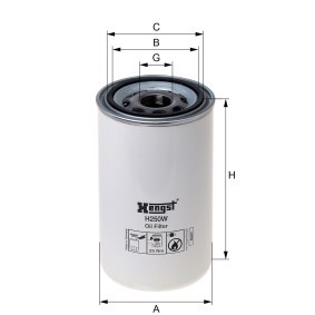 Ölfilter H250W für DAF