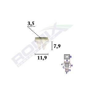 Acquista Clip, Fregio / Modanatura protettiva da ROMIX a buon mercato per soli 0,58 €