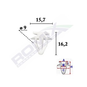 Clip, Zier- / Schutzleiste C70605