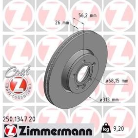 Bremsscheibe 250.1347.20 von ZIMMERMANN günstig für 64,78 € online kaufen