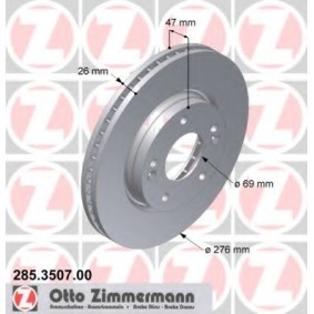 Bremsscheibe für HYUNDAI von ZIMMERMANN