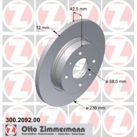 Acquista Disco freno da ZIMMERMANN 300.2092.00 a buon mercato per soli 63,79 €