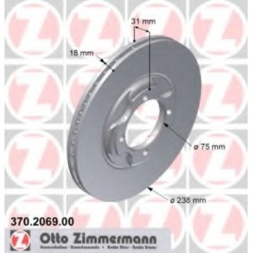 Bremsscheibe 370.2069.00 von ZIMMERMANN günstig für 89,40 € online kaufen