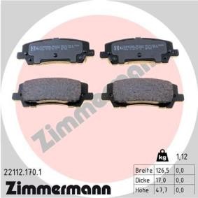 Acquista Kit pastiglie freni da ZIMMERMANN 22112.170.1 a buon mercato per soli 60,14 €