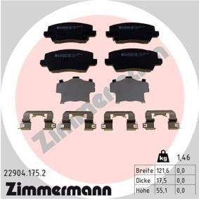 Köp Bromsbelägg av ZIMMERMANN 22904.175.2 till det låga priset 970,84 kr