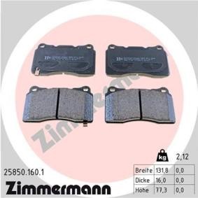 Køb Bremseklodser af ZIMMERMANN 25850.160.1 til den lave pris 468,05 DKK