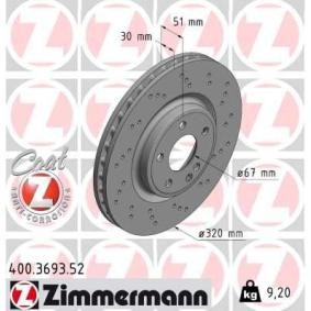 Bremsscheibe 400.3693.52 für QX30 I (H15E) für 83,45 CHF