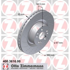 Bremsscheibe für MERCEDES-BENZ von ZIMMERMANN