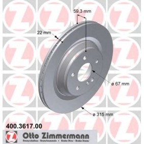 Bremsscheibe für MERCEDES-BENZ von ZIMMERMANN