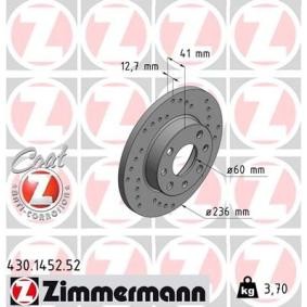 Bremsscheibe 430.1452.52 von ZIMMERMANN günstig für 58,24 € online kaufen