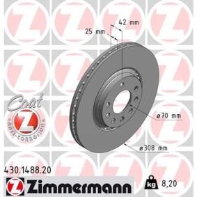 Bremsscheibe 430.1488.20 von ZIMMERMANN günstig für 66,90 € online kaufen