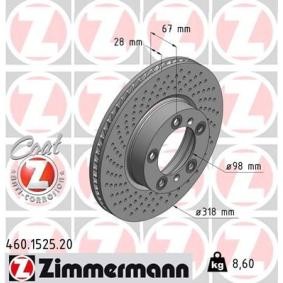 Bremsscheibe 460.1525.20 von ZIMMERMANN günstig für 150,17 € online kaufen