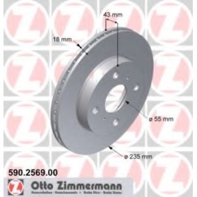 Bremsscheibe für TOYOTA von ZIMMERMANN