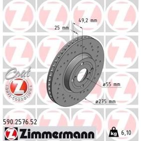 Bremsscheibe 590.2576.52 von ZIMMERMANN günstig für 91,49 € online kaufen