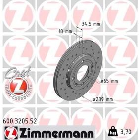 Bremsscheibe 600.3205.52 von ZIMMERMANN günstig für 83,57 € online kaufen
