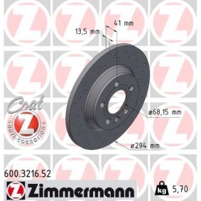 Bremsscheibe für SEAT von ZIMMERMANN