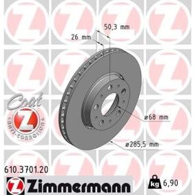 Bremsscheibe 610.3701.20 von ZIMMERMANN günstig für 53,23 € online kaufen