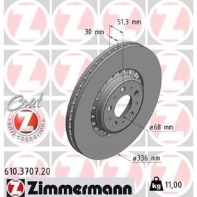 Bremsscheibe 610.3707.20 von ZIMMERMANN günstig für 84,56 € online kaufen