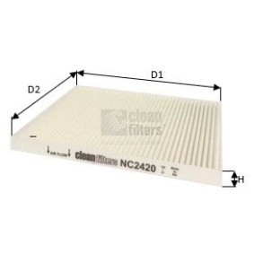 Köp Kupéfilter av CLEAN FILTER NC2420 till det låga priset 170,97 kr
