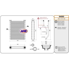 Acquista Scambiatore calore per riscaldamento abitacolo da AHE 94085 a buon mercato per soli 136,60 €