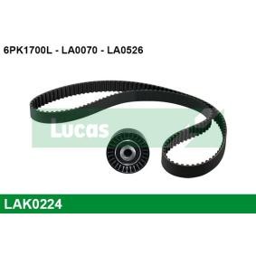 Achetez des Jeu de courroies trapézoïdales à nervures LUCAS LAK0224 à prix pour 225,38 €