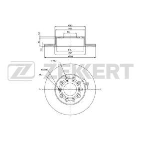 Achetez des Disque de frein ZEKKERT BS-5042B à prix pour 40,82 €