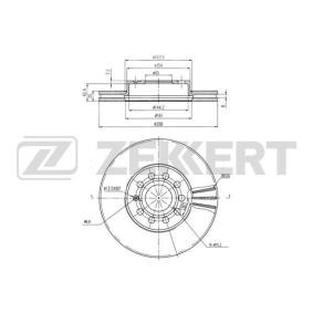Achetez des Disque de frein ZEKKERT BS-5043B à prix pour 48,94 €