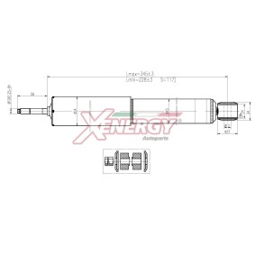Stoßdämpfer X222344 für PAJERO II Canvas Top (V2_W, V4_W) für 23,59 CHF