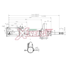 Stoßdämpfer X329334 für AVENSIS Stufenheck (T25) für 49,56 CHF