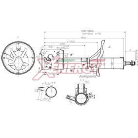 Stoßdämpfer X748339 für SANTA FÉ I (SM) für 53,66 CHF