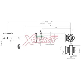Stoßdämpfer X826341 für 407 SW (6E_) für 34,58 CHF