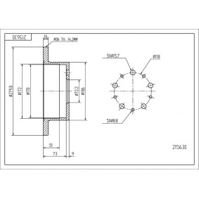 Bremsscheibe 215 630 für DUCATO Bus (230) für 34,48 CHF