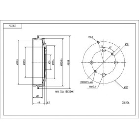 Comprar Tambor de freno de HART 218 226 a bajo precio de 16,56 €