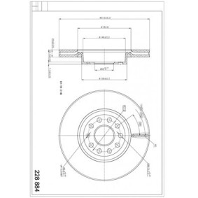 Bremsscheibe 228 884 für CUPRA